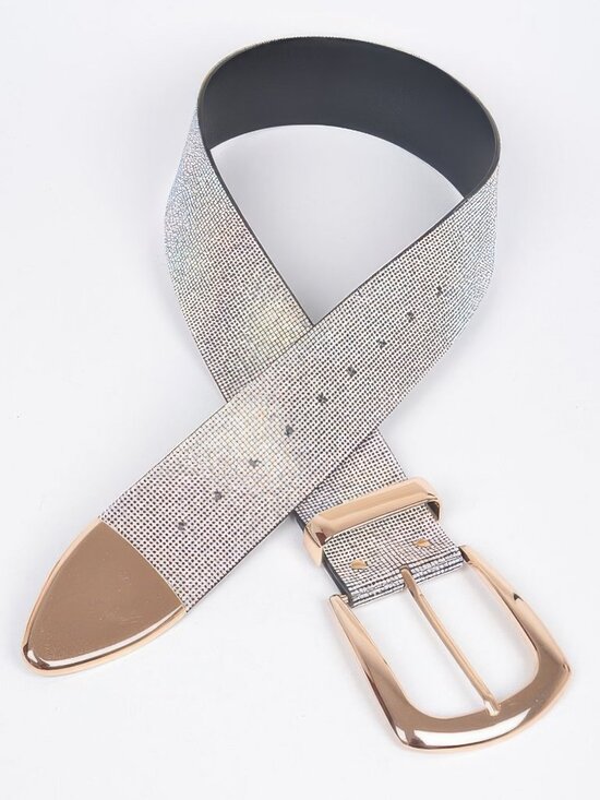 Multi Metal Rhinestone Belt